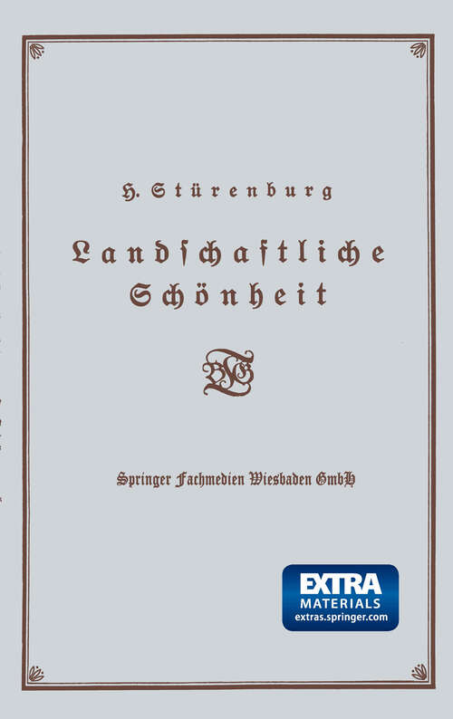 Book cover of Landschaftliche Schönheit (1926)