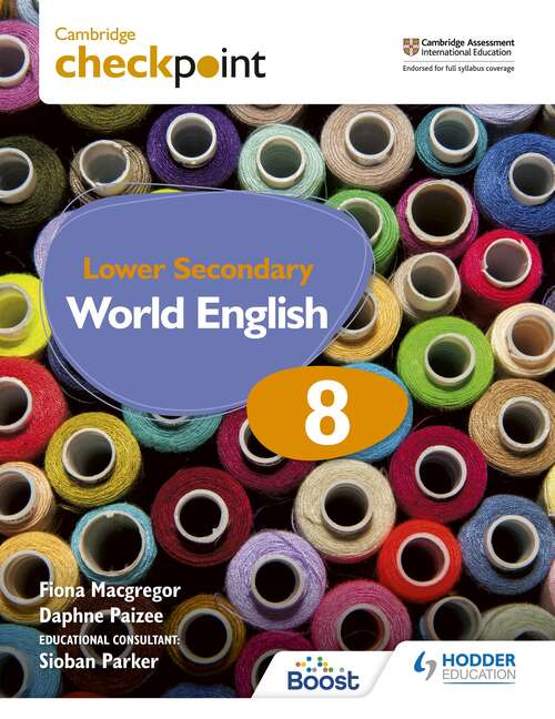 Book cover of Cambridge Checkpoint Lower Secondary World English Student's Book 8