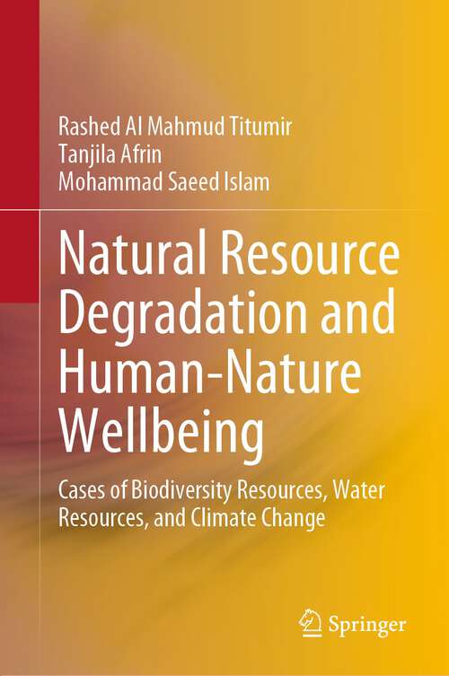 Book cover of Natural Resource Degradation and Human-Nature Wellbeing: Cases of Biodiversity Resources, Water Resources, and Climate Change (1st ed. 2023)