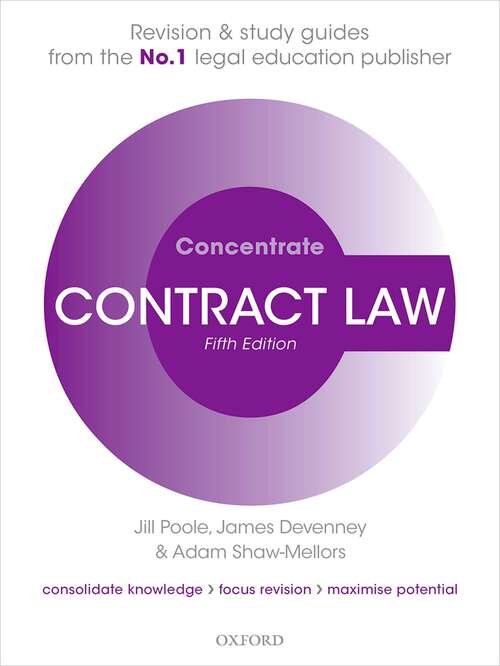 Book cover of Contract Law Concentrate: Law Revision and Study Guide (5th)