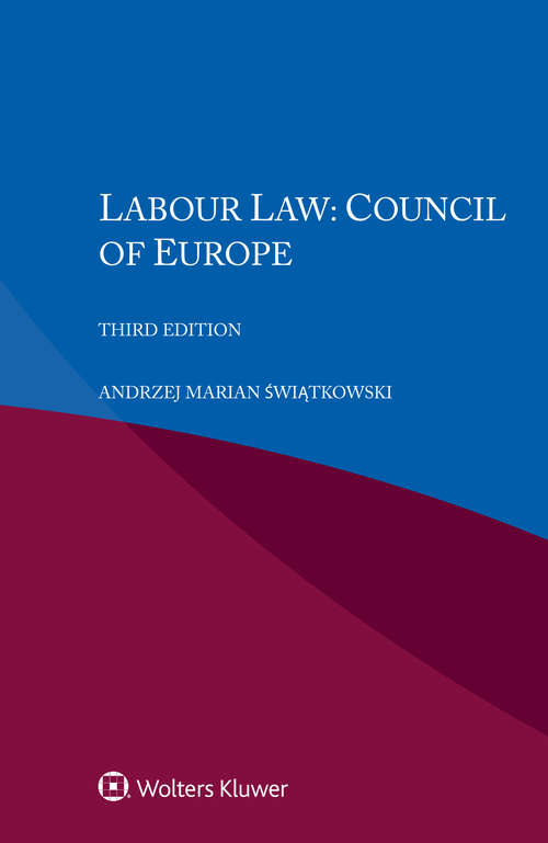 Book cover of Labour Law: Council of Europe (3)