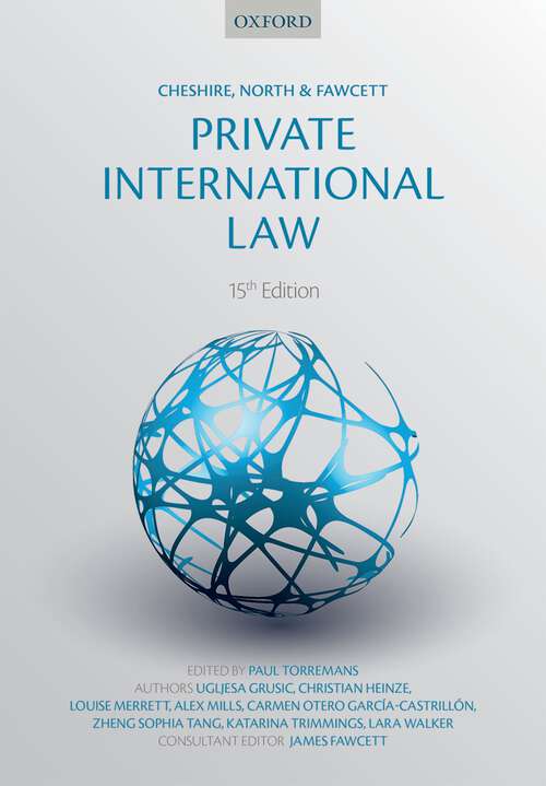 Book cover of Cheshire, North & Fawcett: Private International Law