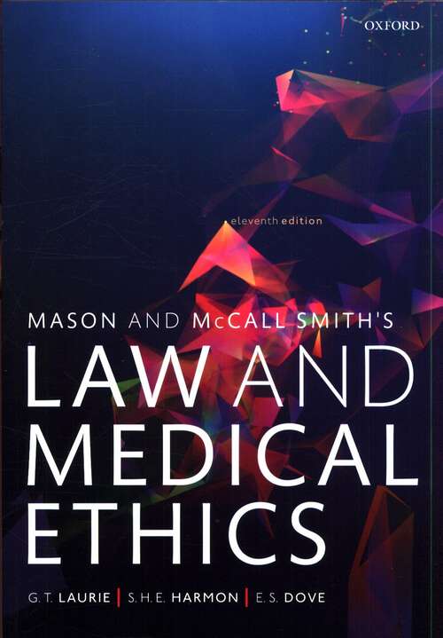 Book cover of Mason And Mccall Smith's Law And Medical Ethics (PDF) (11)