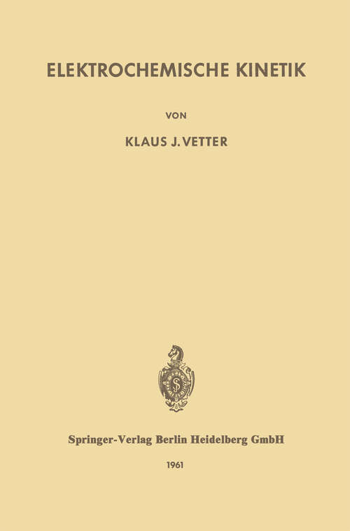 Book cover of Elektrochemische Kinetik (1961)