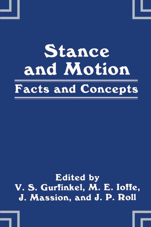 Book cover of Stance and Motion: Facts and Concepts (1988)
