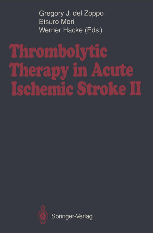 Book cover of Thrombolytic Therapy in Acute Ischemic Stroke II (1993)