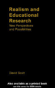 Book cover of Realism and Educational Research: New Perspectives and Possibilities