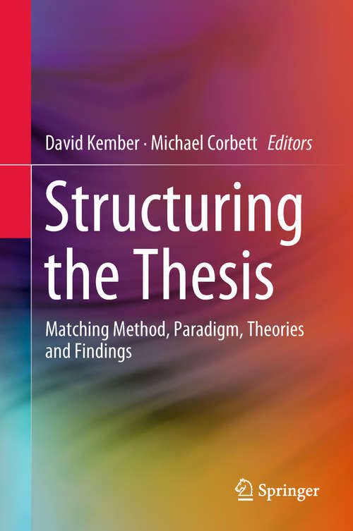 Book cover of Structuring the Thesis: Matching Method, Paradigm, Theories and Findings