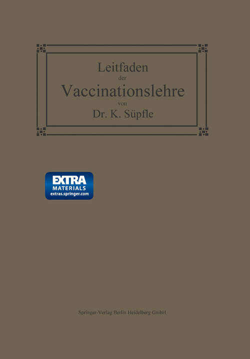 Book cover of Leitfaden der Vaccinationslehre (1910)