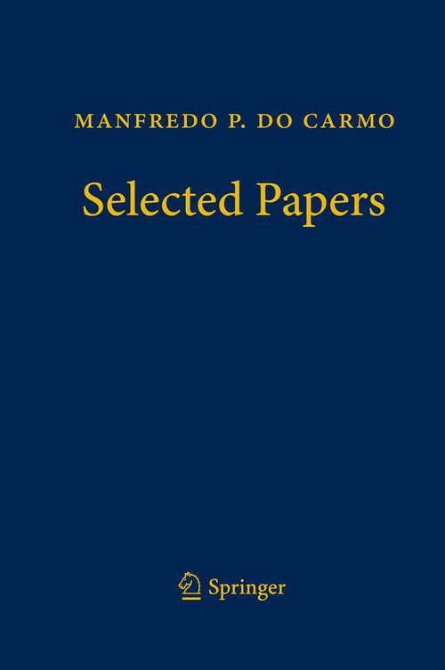 Book cover of Manfredo P. do Carmo – Selected Papers (2012)