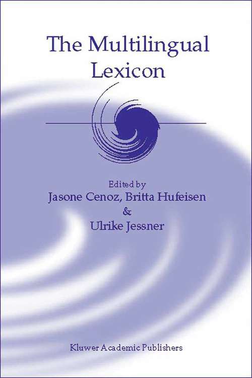 Book cover of The Multilingual Lexicon (2003)