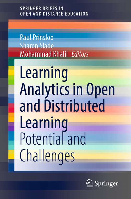 Book cover of Learning Analytics in Open and Distributed Learning: Potential and Challenges (1st ed. 2022) (SpringerBriefs in Education)