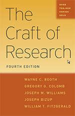 Book cover of The Craft of Research, Fourth Edition (4) (Chicago Guides to Writing, Editing, and Publishing)