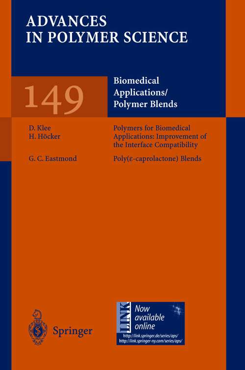 Book cover of Biomedical Applications Polymer Blends (1999) (Advances in Polymer Science #149)