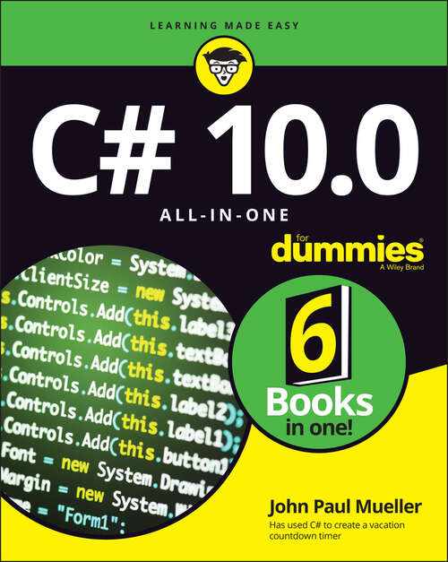 Book cover of C# 10.0 All-in-One For Dummies