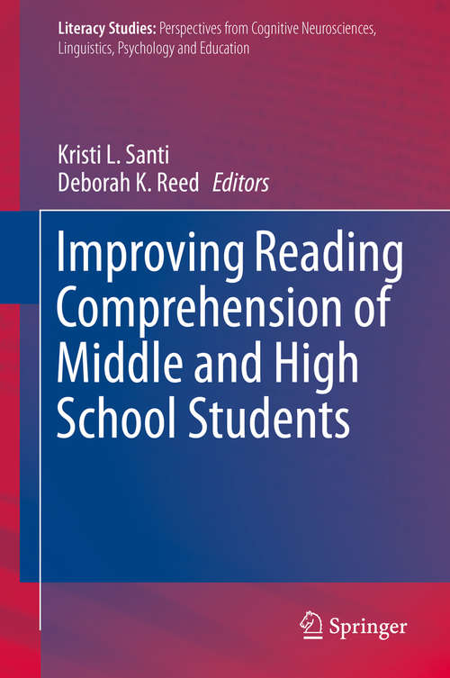 Book cover of Improving Reading Comprehension of Middle and High School Students (2015) (Literacy Studies #10)