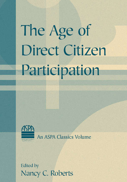 Book cover of The Age of Direct Citizen Participation