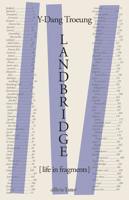 Book cover of Landbridge: Life in Fragments