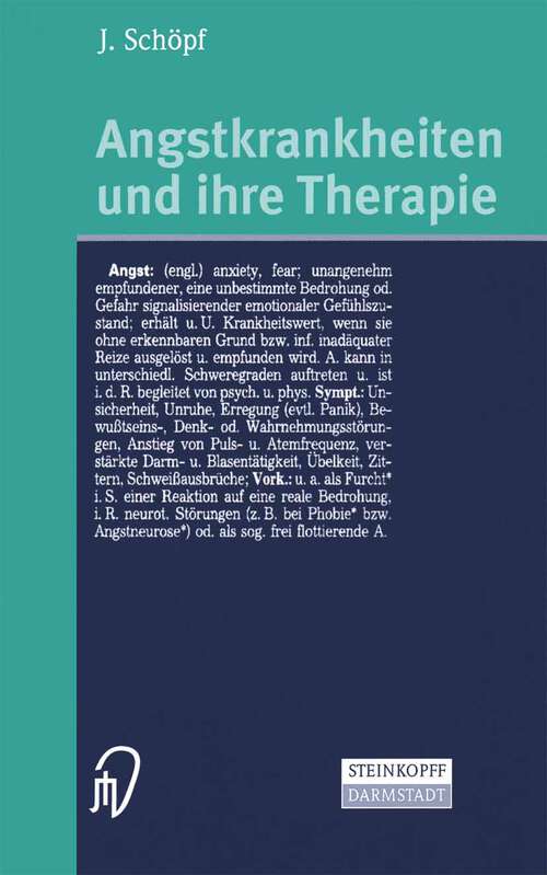 Book cover of Angstkrankheiten und ihre Therapie (2002)