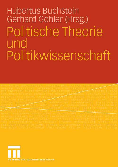 Book cover of Politische Theorie und Politikwissenschaft (2007)