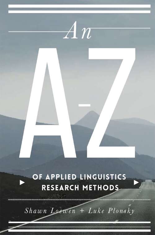 Book cover of An A–Z of Applied Linguistics Research Methods (1st ed. 2015)