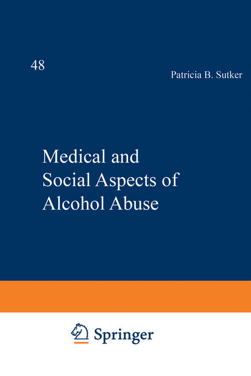 Book cover of Medical and Social Aspects of Alcohol Abuse (1983)