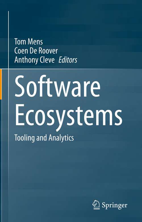 Book cover of Software Ecosystems: Tooling and Analytics (1st ed. 2023)