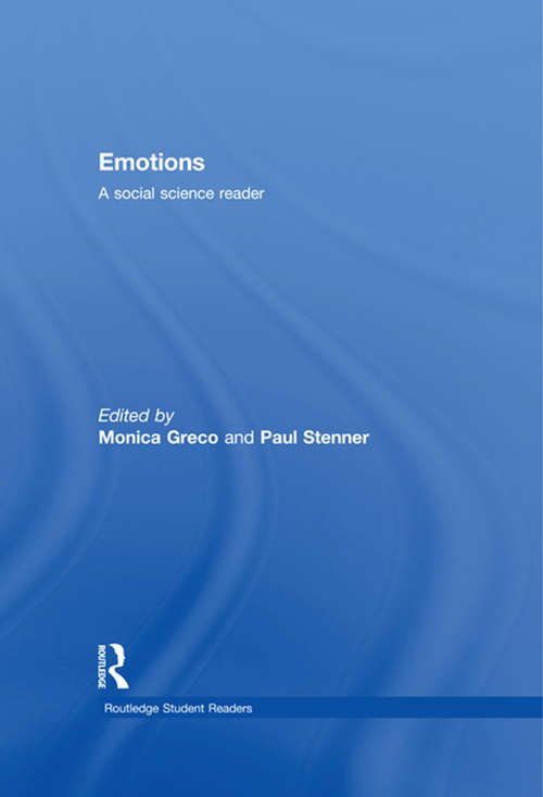 Book cover of Emotions: A Social Science Reader (Routledge Student Readers)