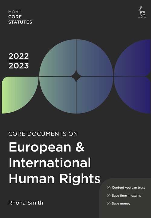 Book cover of Core Documents on European & International Human Rights 2022-23 (Hart Core Statutes)