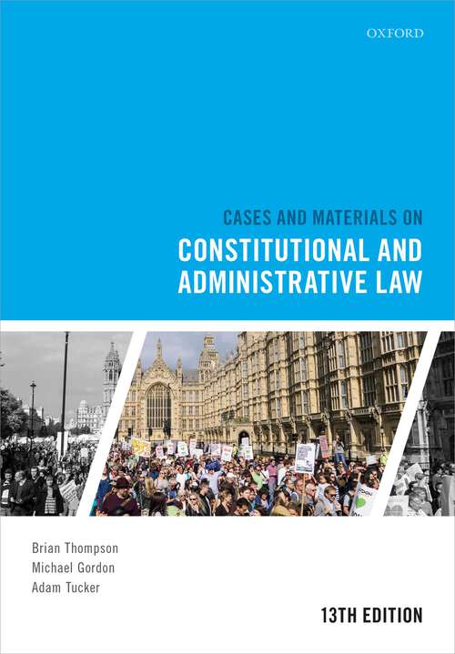 Book cover of Cases and Materials on Constitutional and Administrative Law