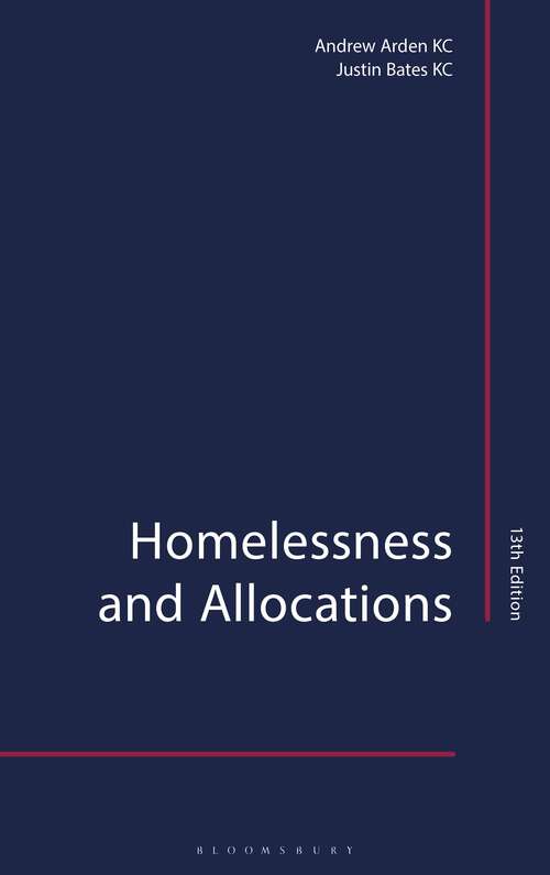Book cover of Homelessness and Allocations