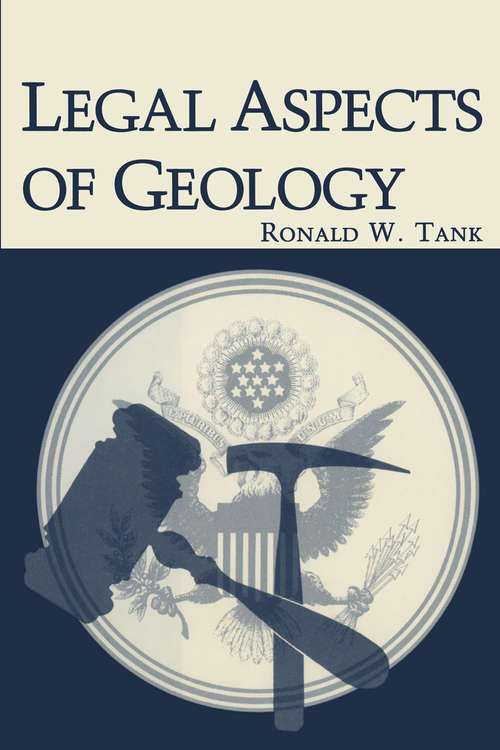 Book cover of Legal Aspects of Geology (1983)