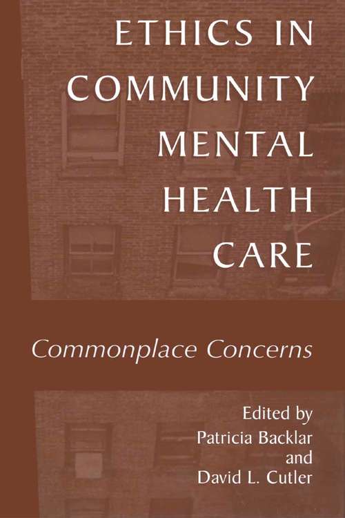 Book cover of Ethics in Community Mental Health Care: Commonplace Concerns (2002)