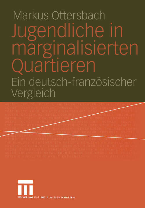 Book cover of Jugendliche in marginalisierten Quartieren: Ein deutsch-französischer Vergleich (2004)