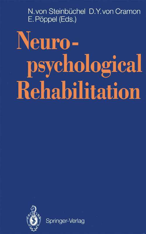 Book cover of Neuropsychological Rehabilitation (1992)