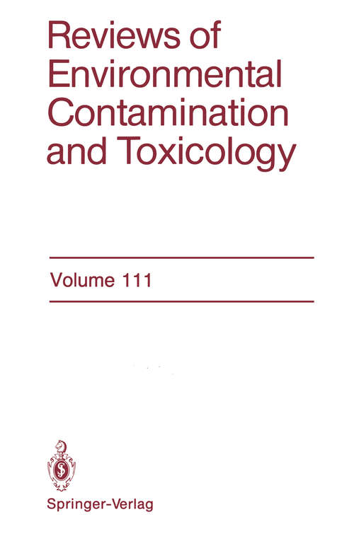 Book cover of Reviews of Environmental Contamination and Toxicology: Continuation of Residue Reviews (1990) (Reviews of Environmental Contamination and Toxicology #111)