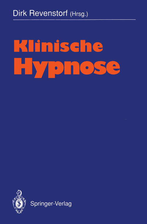 Book cover of Klinische Hypnose (1990)