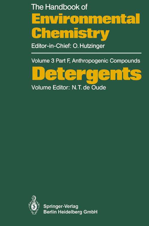 Book cover of Detergents (1992) (The Handbook of Environmental Chemistry: 3 / 3F)