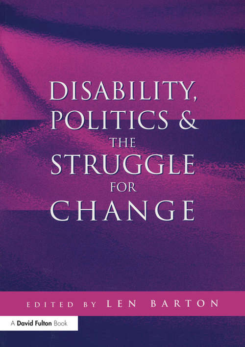 Book cover of Disability, Politics and the Struggle for Change