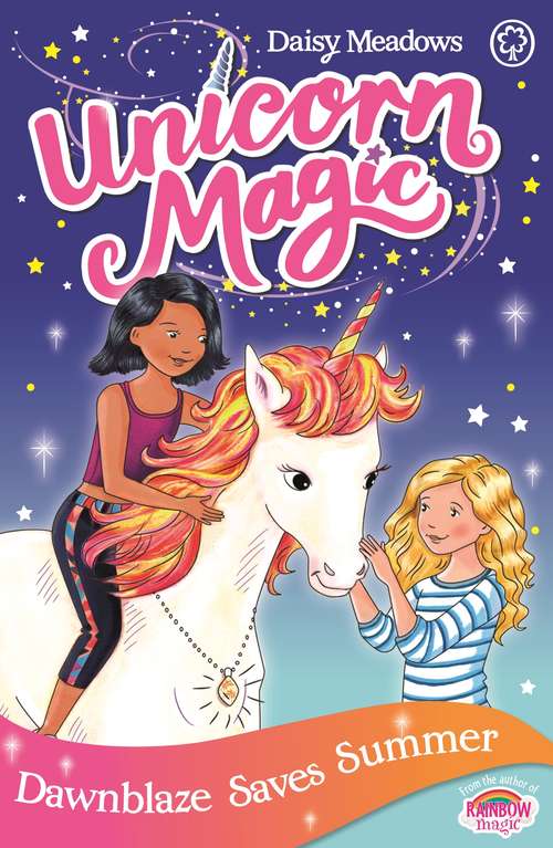 Book cover of Dawnblaze Saves Summer: Series 1 Book 1 (Unicorn Magic #1)