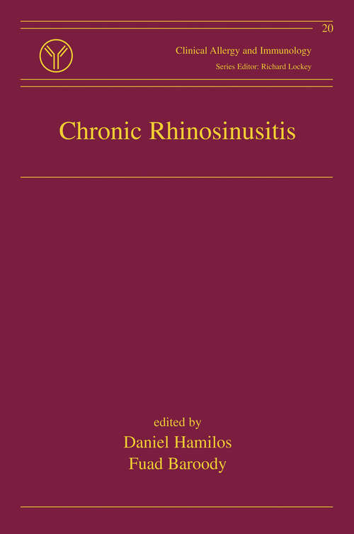 Book cover of Chronic Rhinosinusitis: Pathogenesis and Medical Management