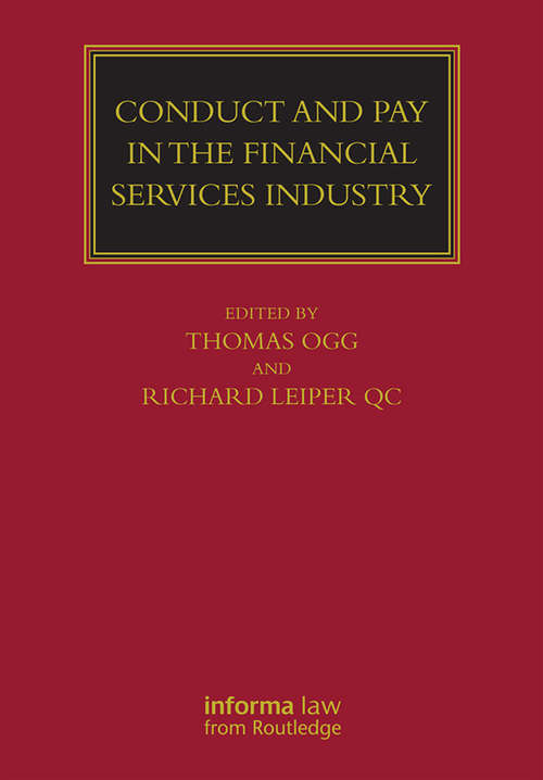 Book cover of Conduct and Pay in the Financial Services Industry: The regulation of individuals (Lloyd's Commercial Law Library)