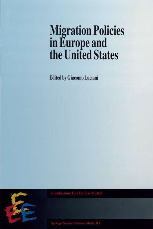 Book cover of Migration Policies in Europe and the United States (1993)