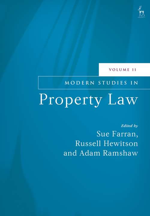 Book cover of Modern Studies in Property Law, Volume 11 (Modern Studies in Property Law)