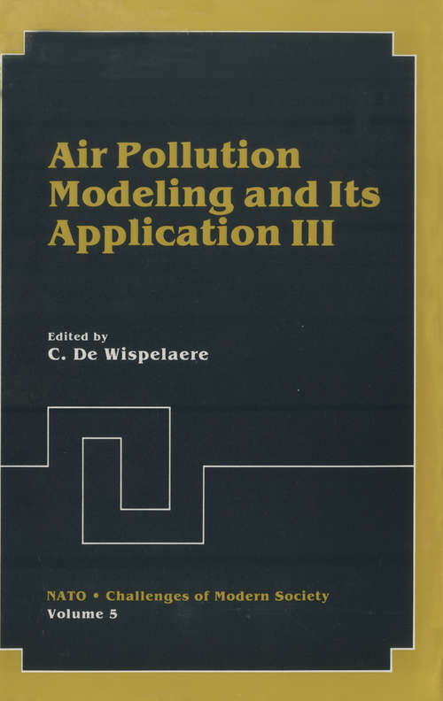 Book cover of Air Pollution Modeling and Its Application III (1984) (Nato Challenges of Modern Society #5)