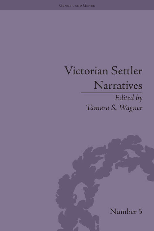 Book cover of Victorian Settler Narratives: Emigrants, Cosmopolitans and Returnees in Nineteenth-Century Literature (Gender and Genre #5)