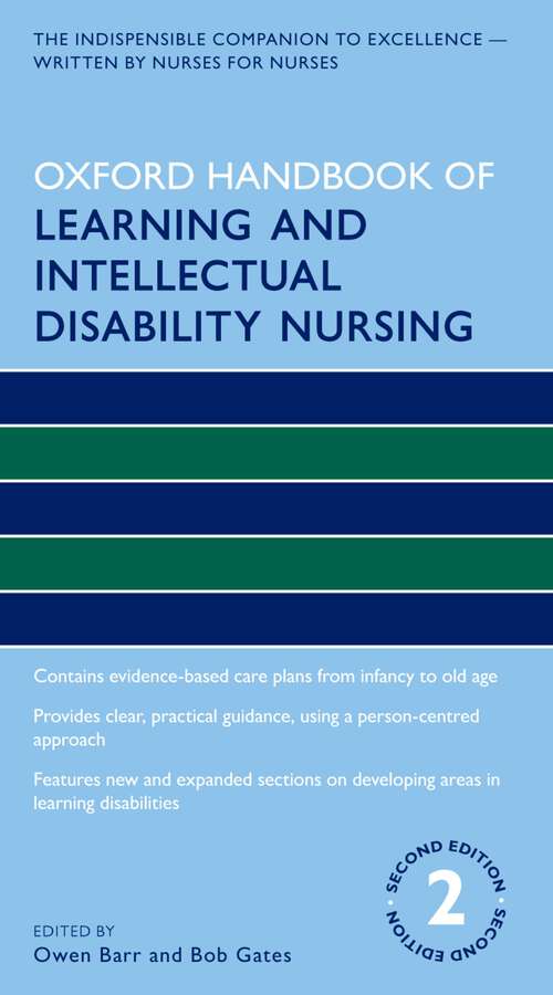 Book cover of Oxford Handbook of Learning and Intellectual Disability Nursing (Oxford Handbooks in Nursing)