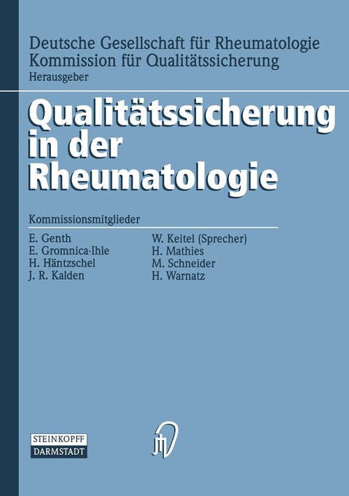 Book cover of Diagnostik (1995) (Qualitätssicherung in der Rheumatologie #1)