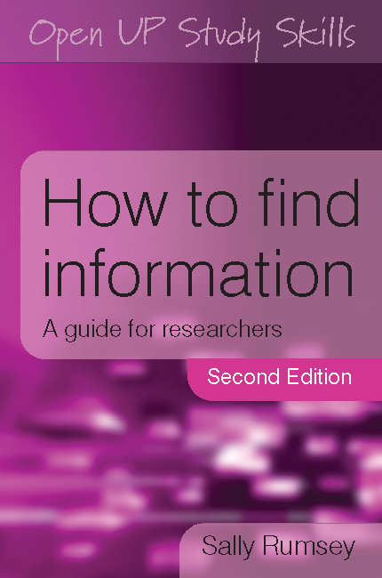 Book cover of How to Find Information: A Guide For Researchers (2) (UK Higher Education OUP  Humanities & Social Sciences Study Skills)