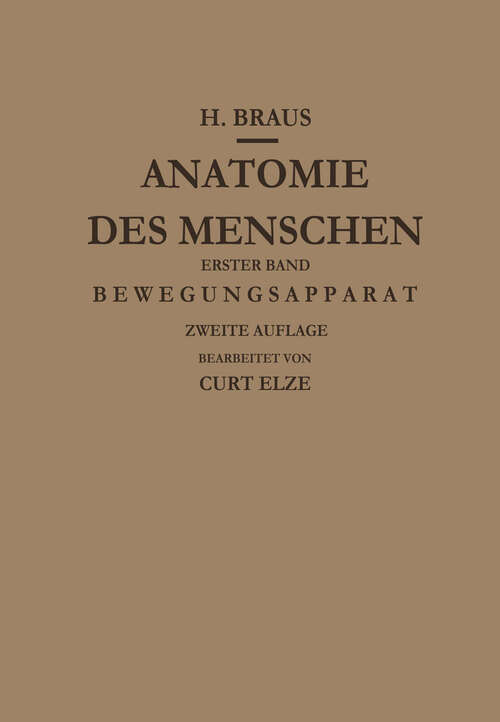 Book cover of Bewegungsapparat (2. Aufl. 1929)